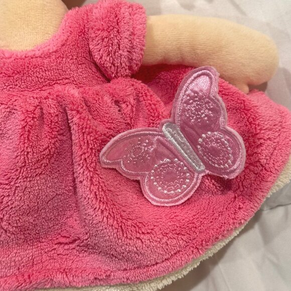15" Bonikka blonde soft baby doll pink butterfly dress plush crib toy plush Home - Picture 4 of 12